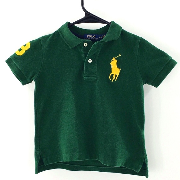 Polo Ralph Lauren Other - Polo Ralph Lauren Toddler Boys Big Pony Green Cotton Polo Short Sleeve Sz 2 T